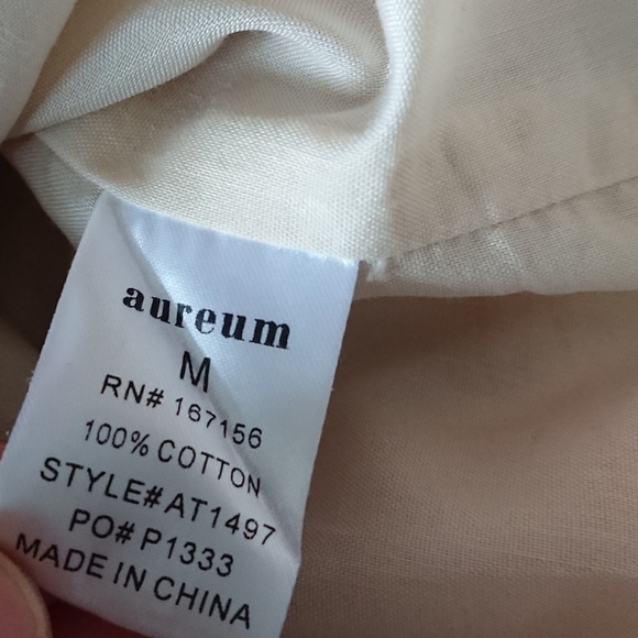 AUREUM Smocked Ruffled floral Blouse size M - Picture 4 of 12